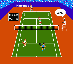Tennis [5 Screw] screenshot 4 for NES